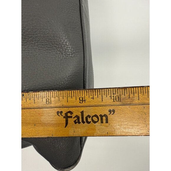 Aimee Kestenberg Womens‎ Gray Pebbled Leather Fold Over Medium Tote Bag Travel - Picture 15 of 16